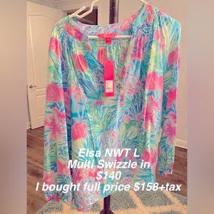 Elsa blouse top size L nwt